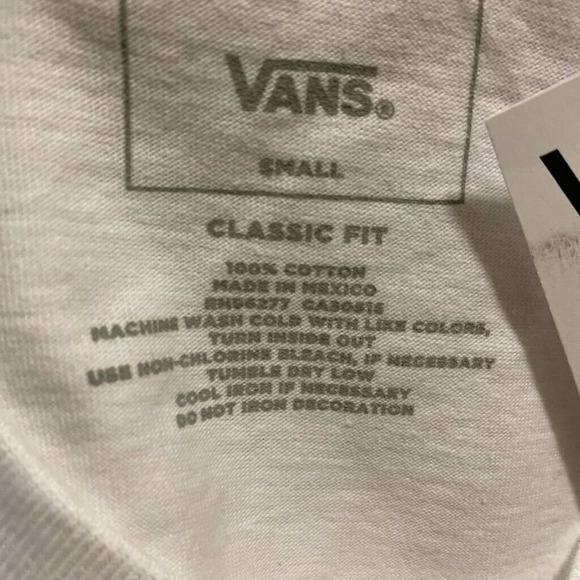 Vans Original Checkerboard Long Sleeve Cotton Sz S - Picture 2 of 9